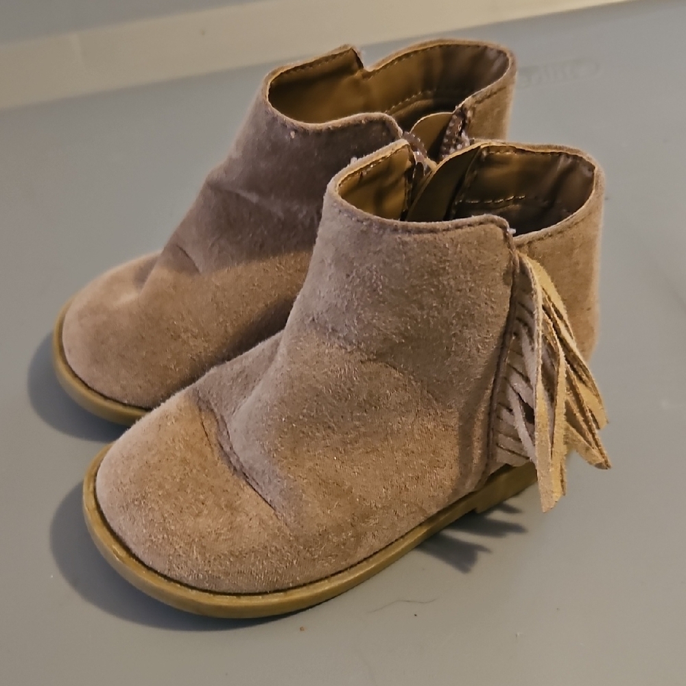 Wonder Nation Light Brown Suede Kids Boots